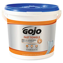 GOJO FAST WIPES Hand Cleaning Towels - 225-Count Bucket