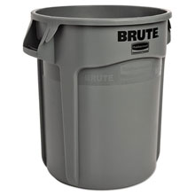 Brute Round Container - 10-Gallon Size - Gray