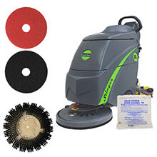 Electric Floor Scrubber Silver Package