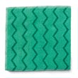 Rubbermaid [Q620] HYGEN™ Microfiber All-Purpose Cleaning Cloth - Green - (12) 16" x 16" Cloths
