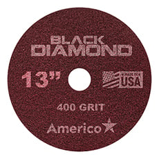 Black Diamond 400 Grit Heavy Duty Floor Pad Red (2) - 13 in. Dia. AMCO-442113