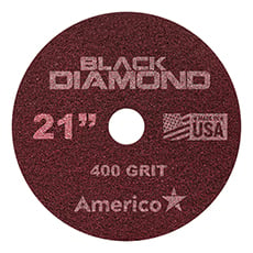 Black Diamond 400 Grit Heavy Duty Floor Pad Red (2) - 21 in. Dia. AMCO-442121