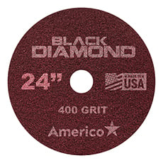 Black Diamond 400 Grit Heavy Duty Floor Pad Red (2) - 24 in. Dia. AMCO-442124