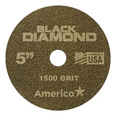 Black Diamond 1500 Grit Initial Polishing Floor Pad Yellow (2) - 5 in. Dia. AMCO-442305