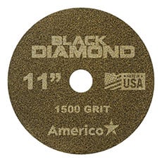 Black Diamond 1500 Grit Initial Polishing Floor Pad Yellow (2) - 11 in. Dia. AMCO-442311