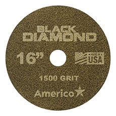 Black Diamond 1500 Grit Initial Polishing Floor Pad Yellow (2) - 16 in. Dia. AMCO-442316