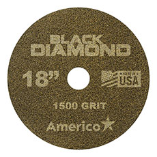 Black Diamond 1500 Grit Initial Polishing Floor Pad Yellow (2) - 18 in. Dia. AMCO-442318