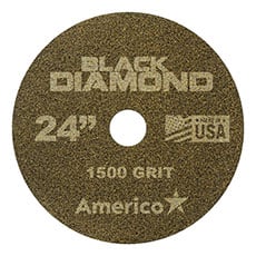 Black Diamond 1500 Grit Initial Polishing Floor Pad Yellow (2) - 24 in. Dia. AMCO-442324