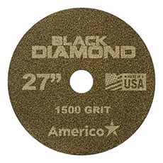 Black Diamond 1500 Grit Initial Polishing Floor Pad Yellow (2) - 27 in. Dia. AMCO-442327