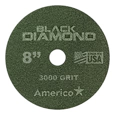 Black Diamond 3000 Grit Polishing Floor Pad Green (2) - 8 in. Dia. AMCO-442408