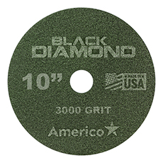 Black Diamond 3000 Grit Polishing Floor Pad Green (2) - 10 in. Dia. AMCO-442410