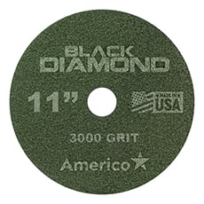 Black Diamond 3000 Grit Polishing Floor Pad Green (2) - 11 in. Dia. AMCO-442411