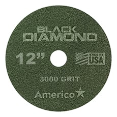 Black Diamond 3000 Grit Polishing Floor Pad Green (2) - 12 in. Dia. AMCO-442412