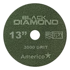 Black Diamond 3000 Grit Polishing Floor Pad Green (2) - 13 in. Dia. AMCO-442413