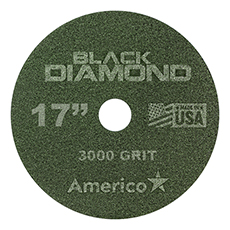 Black Diamond 3000 Grit Polishing Floor Pad Green (2) - 17 in. Dia. AMCO-442417