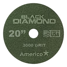 Black Diamond 3000 Grit Polishing Floor Pad Green (2) - 20 in. Dia. AMCO-442420