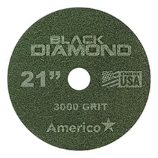 Black Diamond 3000 Grit Polishing Floor Pad Green (2) - 21 in. Dia. AMCO-442421