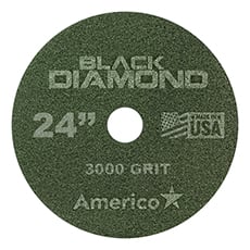 Black Diamond 3000 Grit Polishing Floor Pad Green (2) - 24 in. Dia. AMCO-442424