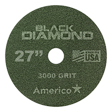 Black Diamond 3000 Grit Polishing Floor Pad Green (2) - 27 in. Dia. AMCO-442427