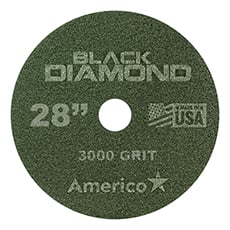 Black Diamond 3000 Grit Polishing Floor Pad Green (2) - 28 in. Dia. AMCO-442428