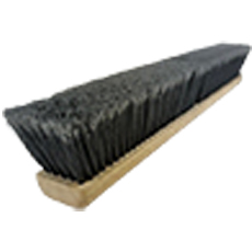 Flagged Gray Poly Floor Broom - Wood - 36" BB-100136