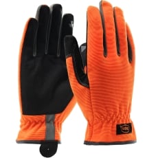 (12) Synthetic Leather Palm, Hi-Vis Back, PVC Grip PIP-120-4600