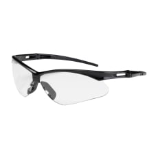 (12) Semi-Rimless Safety Glasses, Black Frame, Anti-Scratch Coating PIP-250-AN-10110