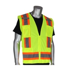 ANSI Type R Class 2 Two-Tone Eleven Pocket Surveyors Vest PIP-302-0500