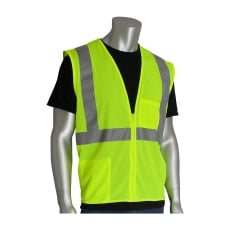 ANSI Type R Class 2 Two Pocket Zipper Mesh Vest PIP-302-0702Z