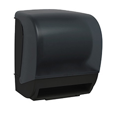 Electronic Hands Free Roll Towel Dispenser Black Translucent 8 W x 8 D in. PF-TD0235-02