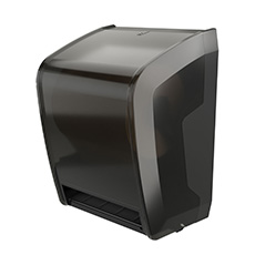 Premium Electronic Hands Free Roll Towel Dispenser Black Translucent PF-TD0265-02