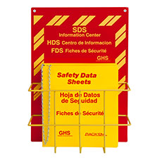 Rack'Em 3 in. Tri Lingual SDS Binder and Safety Station RE-3023
