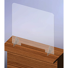Rack'Em Social Distancing Partition - Short Opening” Free Standing Guard with Feet RE-3126