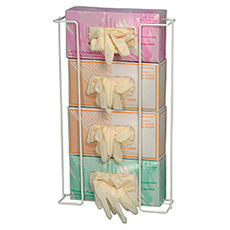Rack'Em “Space Saver” 4 Box Exam Glove Dispenser - White RE-4064