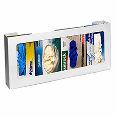 Rack'Em 4 Box Plastic Horizontal Glove Dispenser - White RE-5116-W