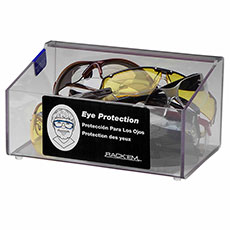 Rack'Em 12 Pair Safety Glass/60 Pair Foam Ear Plug Dispenser Acrylic - Clear RE-5137