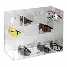 Rack'Em Safety Glass Holder with Door - Clear RE-5203