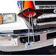 Rack'Em Traffic Safety Cone Holder Vertical Mount - White RE-5911