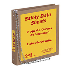 SDS 1.5 in.- 3 Language Eco Friendly Binder, English, Spanish & French Canadian RE-8650