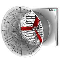 Fiberglass Cone Fan 3-Phase 4.7/2.7A - 230/400V C4D13K0M10338