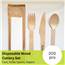 Foodstiks Compostable Cutlery 4 Piece Set Standard Carton of 200 - Natural WDC-BI4PC160-CTN