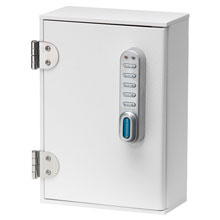 OmniMed 183005 Clear Acrylic Refrigerator Lock Box with Combination Lock