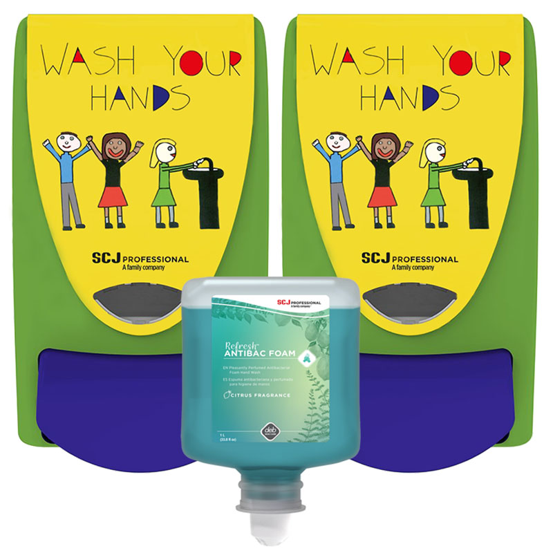 Aerogreen Antibacterial Soap & Chrome Dispenser Pack