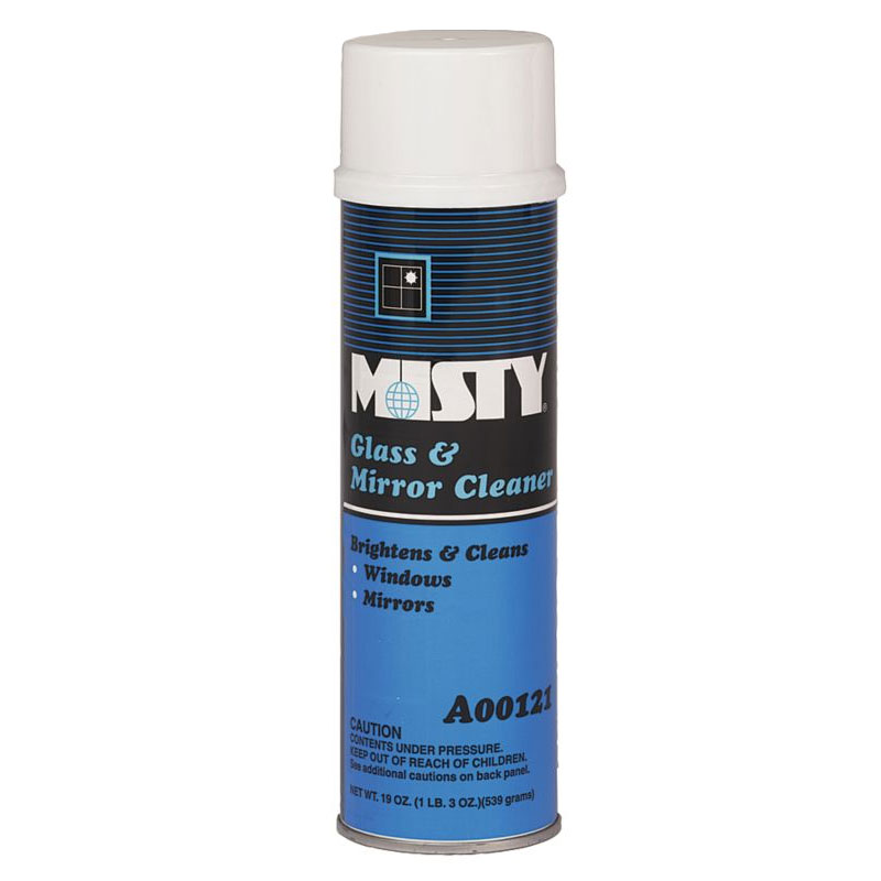 A00121 Glass & Mirror Cleaner with Ammonia - (12) 19 oz. Aerosol Cans -  UnoClean