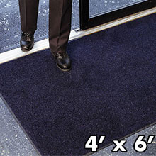 Lavex Water Absorbent 4' x 6' Pepper Waffle Indoor Entrance Mat