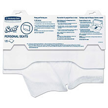 Kimberly Clark [07410] Scott? Personal Toilet Seat Covers - 1-ply - 15" x 18" - (24) 125 Packs