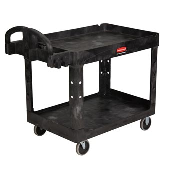 Rubbermaid® Black Utility Cart with Drawer - 44 x 26 x 33 H-2475