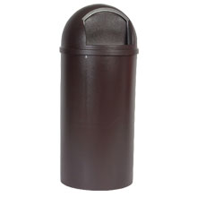 Rubbermaid [8170-88] Marshal? Classic Dome Top Trash Container - 25 Gallon - Brown