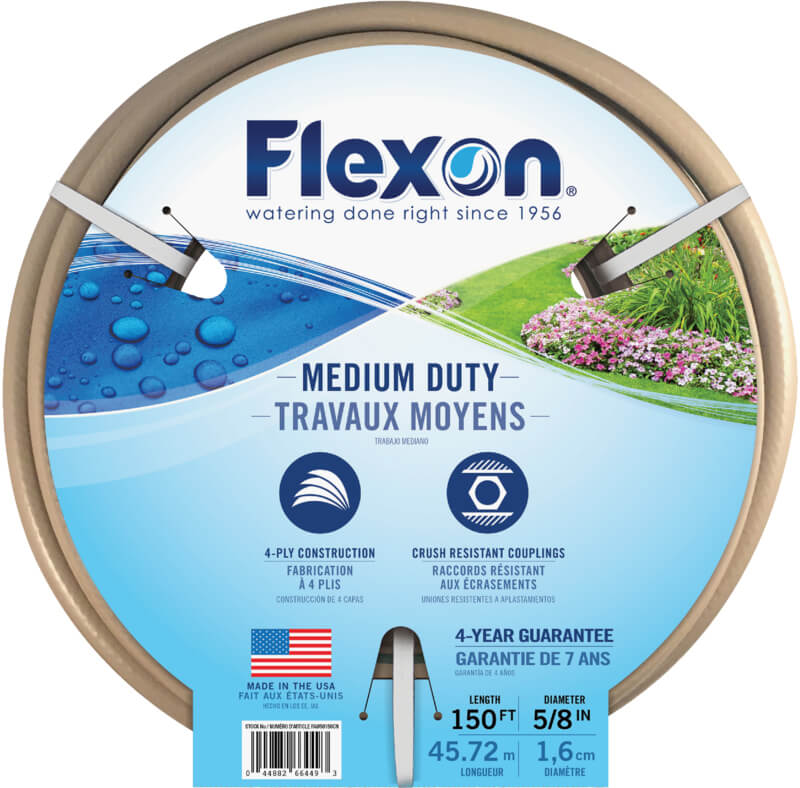 FLEXON Flexon 5/8 x 150ft Medium Duty Garden Hose in the Garden