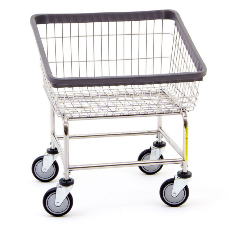 R&B Wire 100T Front Loading Wire Frame Metal Laundry Cart - 2 1/4 ...